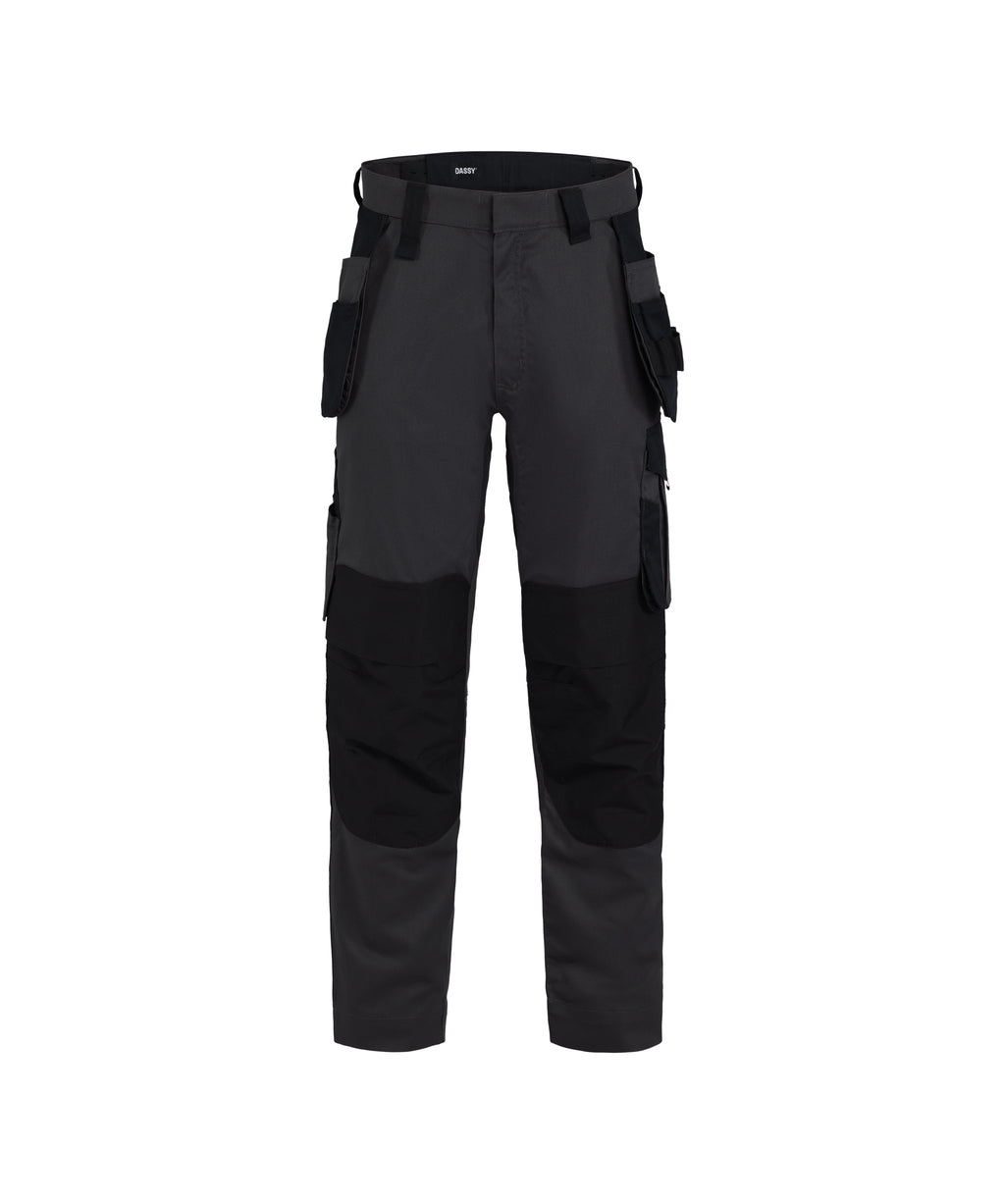 Rossi Flex 201208 holsterzakkenbroek met stretch en kniezakken - Antracietgrijs/Zwart