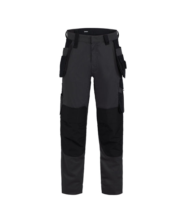 Rossi Flex 201208 holsterzakkenbroek met stretch en kniezakken - Antracietgrijs/Zwart