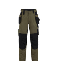 Rossi Flex 201208 holsterzakkenbroek met stretch en kniezakken - Kakigroen/Zwart