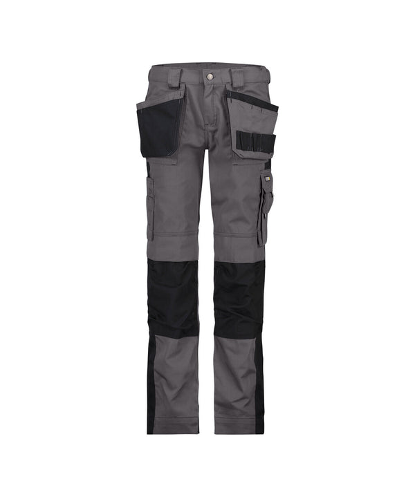 Seattle Women 200668 tweekleurige holsterzakkenbroek met kniezakken voor dames - cementgrijs-zwart