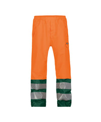 Sola 200881 hogezichtbaarheidsregenbroek - Fluo-oranje/Flessengroen