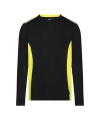 Tacoma 710099 t-shirt met lange mouwen - Zwart/Fluogeel
