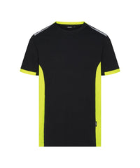 Tampico 710057 t-shirt - Zwart/Fluogeel