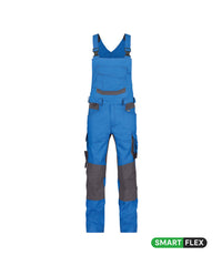 Tronix 400163 bretelbroek met stretch en kniezakken - Azuurblauw/Antracietgrijs