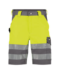 Venna 250030 hogezichtbaarheidsshort - Cementgrijs/Fluogeel