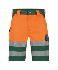 Venna 250030 hogezichtbaarheidsshort - Flessengroen/Fluo-oranje