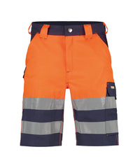 Venna 250030 hogezichtbaarheidsshort - Marineblauw/Fluo-oranje