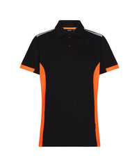 Veracruz Women 710071 polo voor dames - Zwart/Fluo-oranje