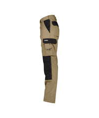 Boston 200426 tweekleurige werkbroek met kniezakken (PESCO61) - Beige/Zwart