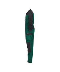 Cannes 100286 tweekleurige overall met kniezakken - Flessengroen/Zwart