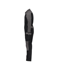 Cannes 100286 tweekleurige overall met kniezakken - Zwart/Cementgrijs