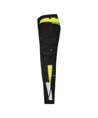 Canton 201126 werkbroek met stretch en kniezakken (PESCO41) - Zwart/Fluogeel