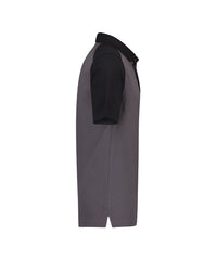 Cesar 710004 tweekleurige polo - Cementgrijs/Zwart