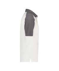 Cesar 710004 tweekleurige polo - Wit/Cementgrijs