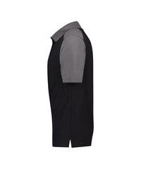 Cesar 710004 tweekleurige polo - Zwart/Cementgrijs