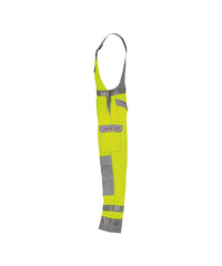 Colombia 400141 multinorm hogezichtbaarheidsbretelbroek met kniezakken - Fluogeel/Grafietgrijs