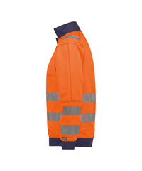Denver 300376 hogezichtbaarheidssweater - Fluo-oranje/Marineblauw