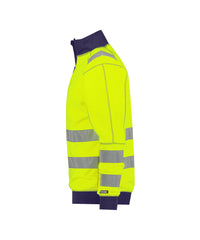 Denver 300376 hogezichtbaarheidssweater - Fluogeel/Marineblauw