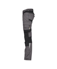 Dynax Women 201001 werkbroek met stretch en kniezakken voor dames - antracietgrijs-zwart
