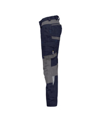 Dynax Women 201001 werkbroek met stretch en kniezakken voor dames - nachtblauw-antracietgrijs