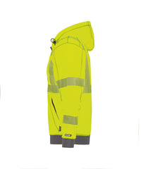 Evans 300380 hogezichtbaarheidshoodie  - Fluogeel/Cementgrijs