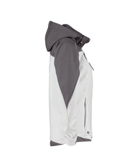 Jakarta Women 300435 tweekleurige softshelljas voor dames - wit-cementgrijs