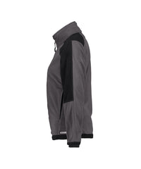 Kazan Women 300293 tweekleurige fleecevest voor dames - cementgrijs-zwart