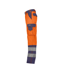Lancaster 200612 hogezichtbaarheidsbroek (PESCO74) - Fluo-oranje/Marineblauw
