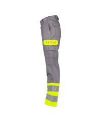 Lenox 200818 multinorm hogezichtbaarheidsbroek met kniezakken - Grafietgrijs/Fluogeel