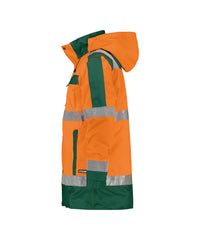 Limasol 500132 hogezichtbaarheidswinterparka - Fluo-oranje/Flessengroen