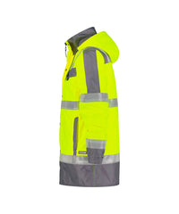 Limasol 500132 hogezichtbaarheidswinterparka - Fluogeel/Cementgrijs