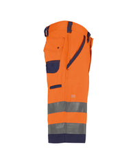 Lucca 250059 hogezichtbaarheidsshort - Fluo-oranje/Marineblauw