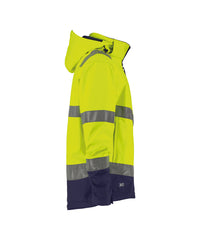 Malaga 300329 hogezichtbaarheidssoftshelljas - Fluogeel/Marineblauw