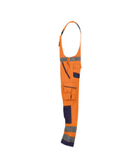 Malmedy 400156 hogezichtbaarheidsbretelbroek met kniezakken - Fluo-oranje/Marineblauw