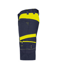 Manilla 250108 werkshort met stretch (PESCO41) - Nachtblauw/Fluogeel