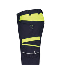 Manilla Women 250110 werkshort met stretch voor dames - Zwart/Fluogeel