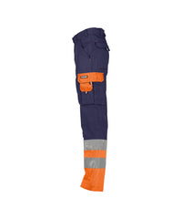 Omaha 200620 hogezichtbaarheidsbroek (PESCO64) - Marineblauw/Fluo-oranje