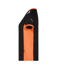 Tampico Women 710070 t-shirt voor dames - Zwart/Fluo-oranje