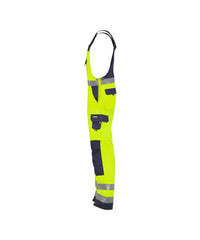Toulouse 400127 hogezichtbaarheidsbretelbroek met kniezakken - Fluogeel/Marineblauw