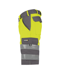 Venna 250030 hogezichtbaarheidsshort - Cementgrijs/Fluogeel