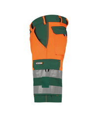 Venna 250030 hogezichtbaarheidsshort - Flessengroen/Fluo-oranje