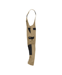 Versailles 400124 tweekleurige bretelbroek met kniezakken - Beige/Zwart